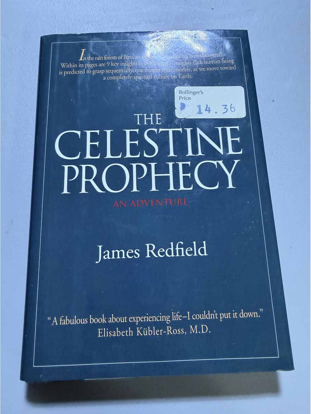 The Celestine Prophecy An Adventure James Redfield 1994 Hardcover Dust Jacket